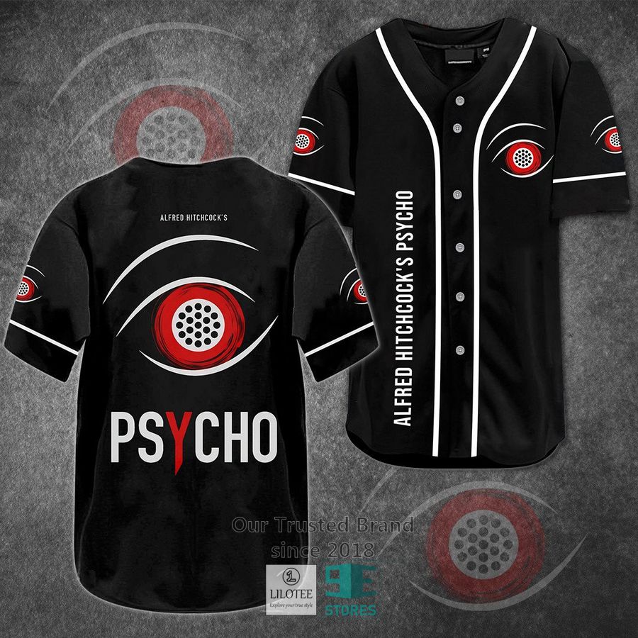 Psycho Horror Movie Black Baseball Jersey