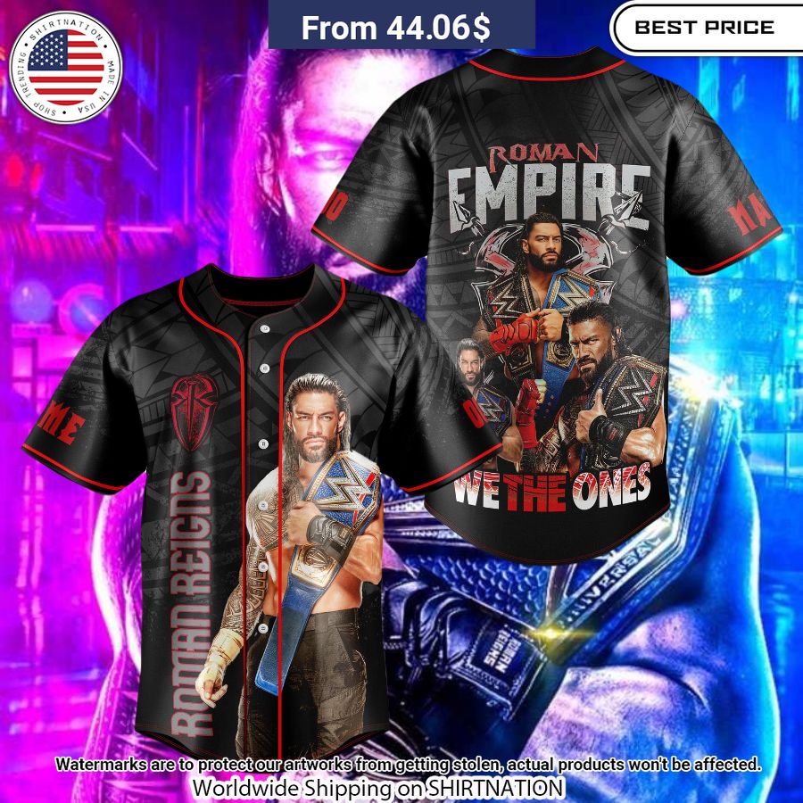 Roman Reigns We The Ones Custom Baseball Jersey