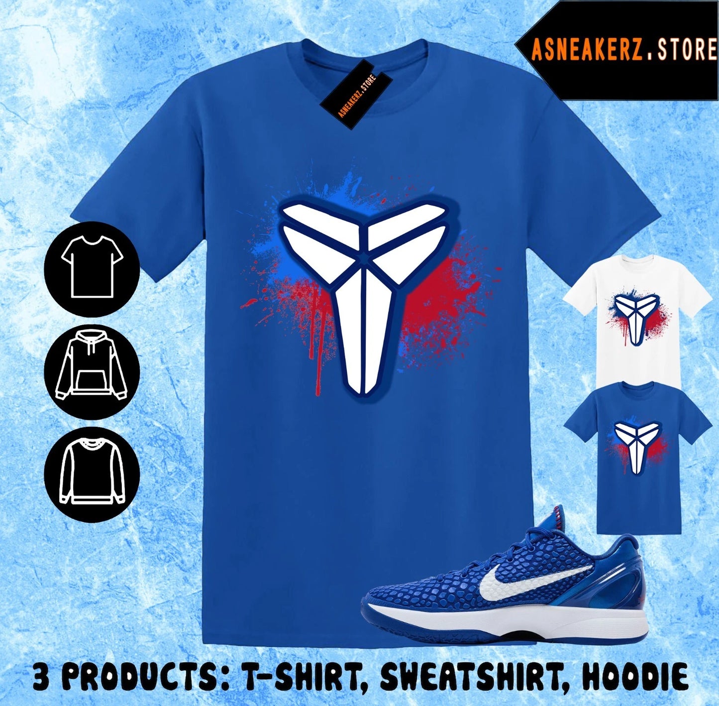 Tee Shirt Matching Kobe 6 Protro Dodgers 2025 Match Sneaker Mamba Sheath T-Shirt