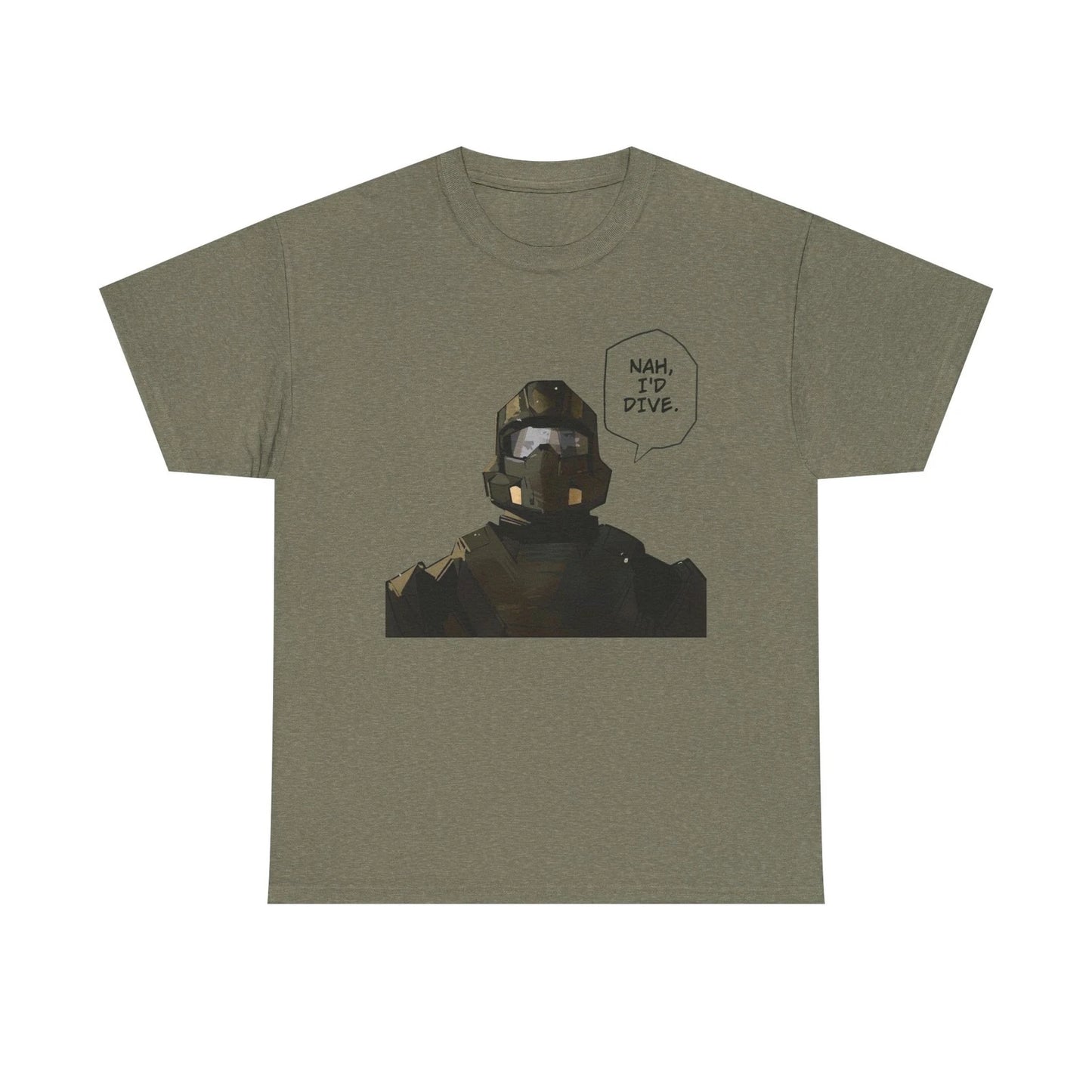 Hell Divers Ill Dive Gaming Graphic T Shirt Unisex Heavy Cotton Tee