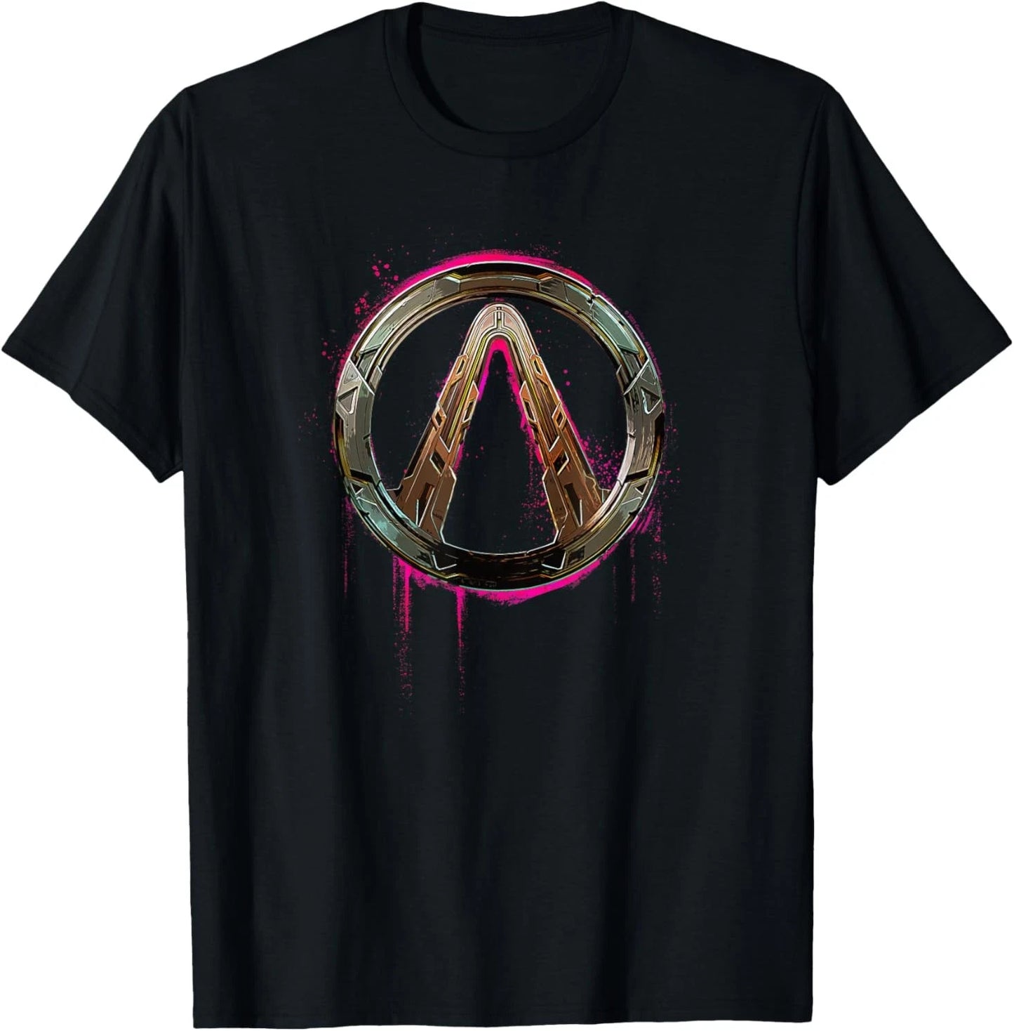 Borderlands 4 Graffiti Vault Logo Pink Video Game T-Shirt TRENDING
