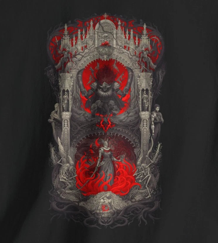 Video Game Tshirt, Starscourge Radahn, Malenia, Unisex Cotton Tee, Crew neck