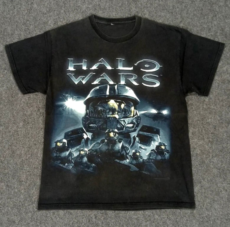 Halo Wars Graphic Tee Y2K Video Game Streetwear T-Shirt Unisex S-5XL