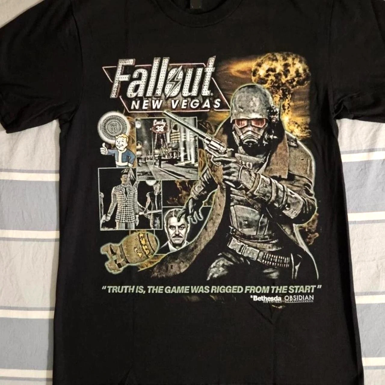 Fallout New Vegas T-Shirt Retro Gaming Graphic Tee Unisex S-5XL