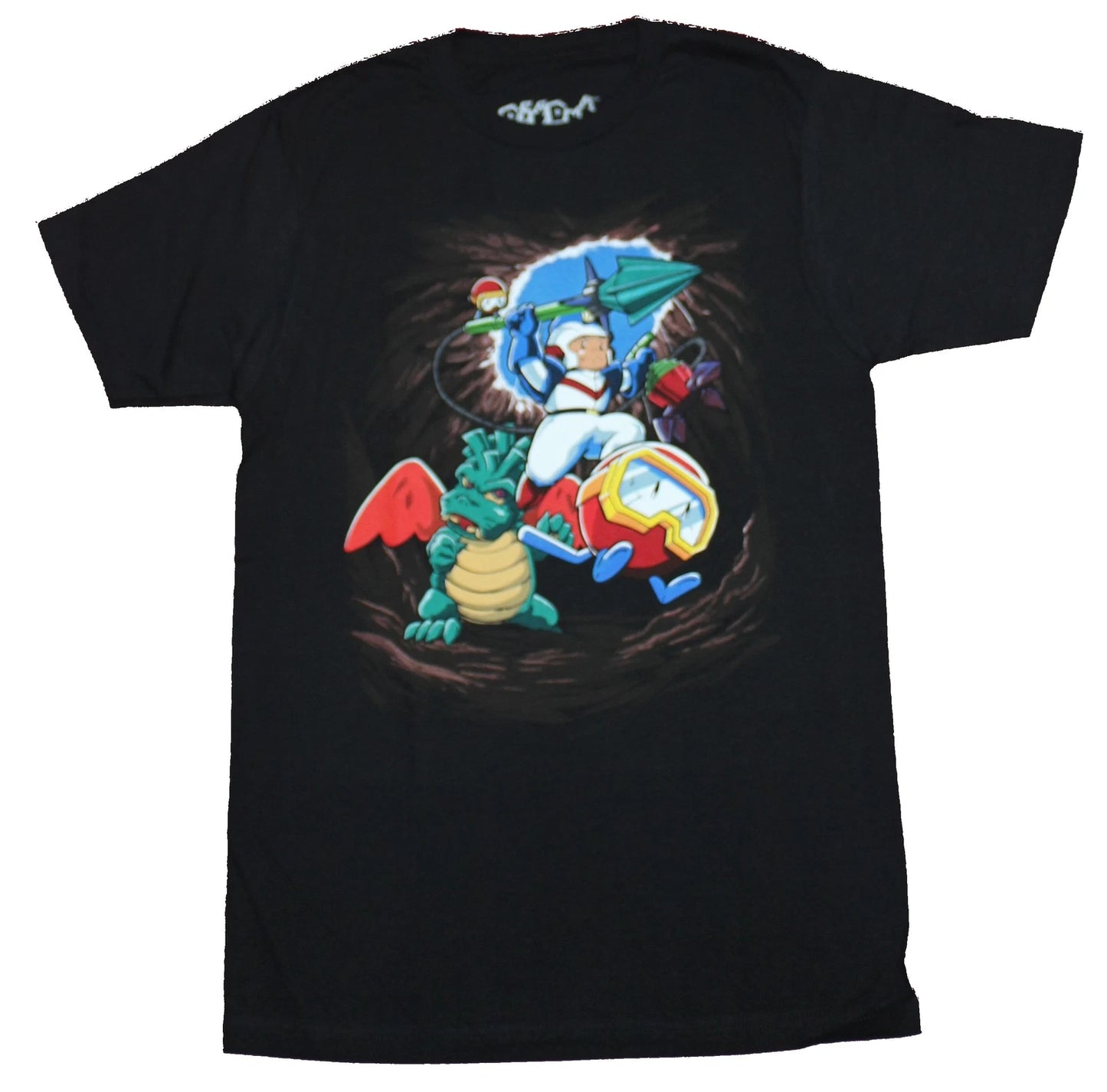 Dig Dug Adult New T-Shirt - Classic Game Cabinet Art