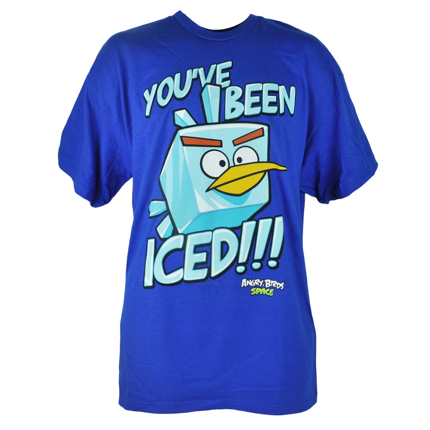 Angry Birds Space Ice Youve Been Iced Phone Video Game Blue Tshirt Tee