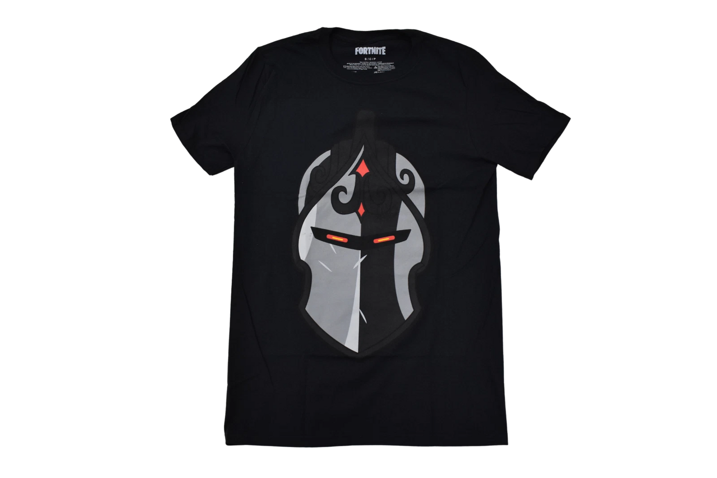 Fortnite Mens Black Knight Helmet Black Tee Shirt New S, M, L, XL