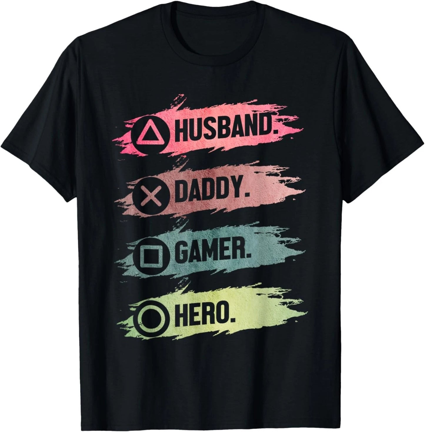 Husband Daddy Gamer Hero Funny Gaming Dad Father_s Day Gift Unisex T-Shirt