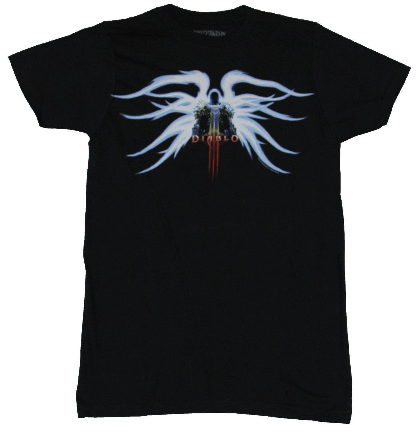 Diablo III Adult New T-Shirt - Smokey Wings Game Pic Box Art