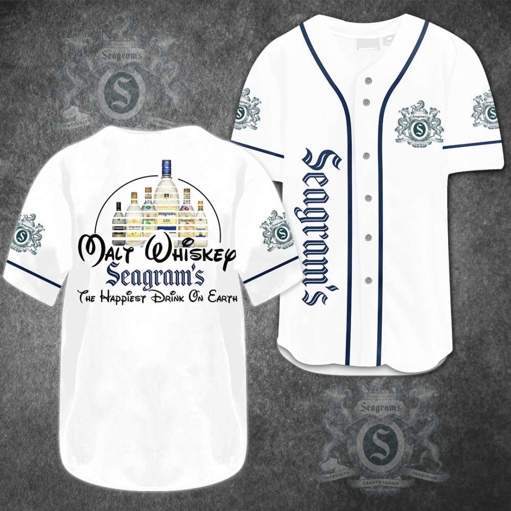 Seagram s Happiest Drink Baseball Jersey: Stylish and Comfy Fan Gear