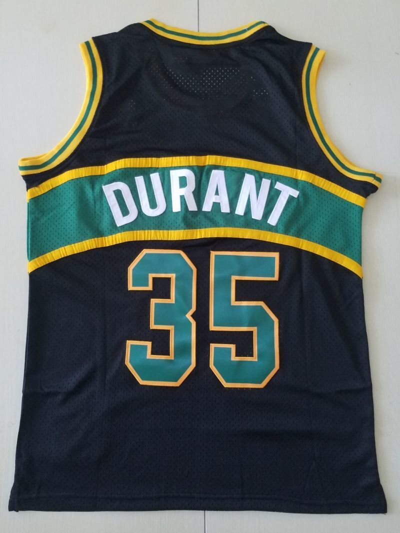 seattle supersonics #35 kevin durant Supersonics 35 Black s-xxl Style 1