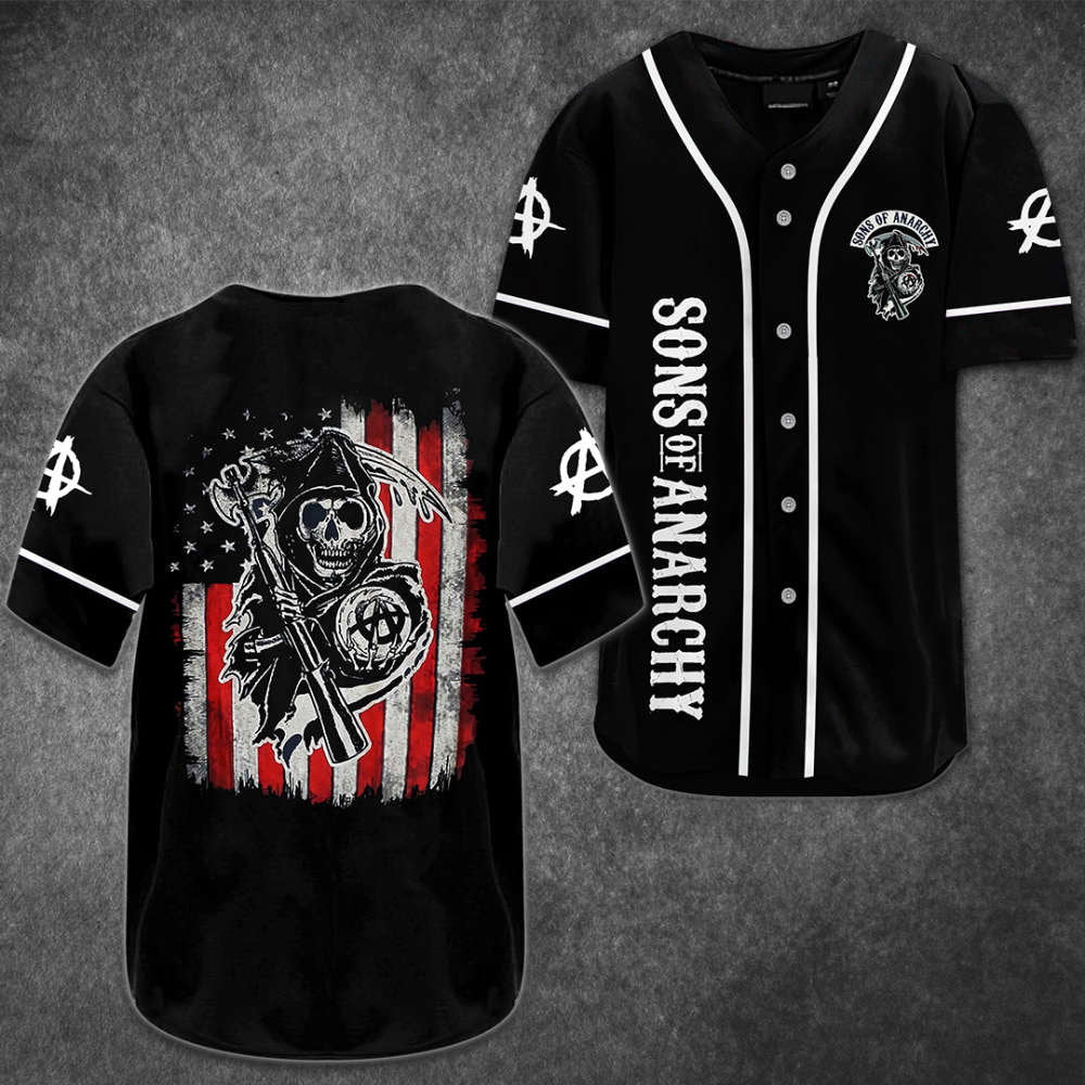 Sons of Anarchy Baseball Jersey: Authentic and Stylish SOA0306L6KD Apparel