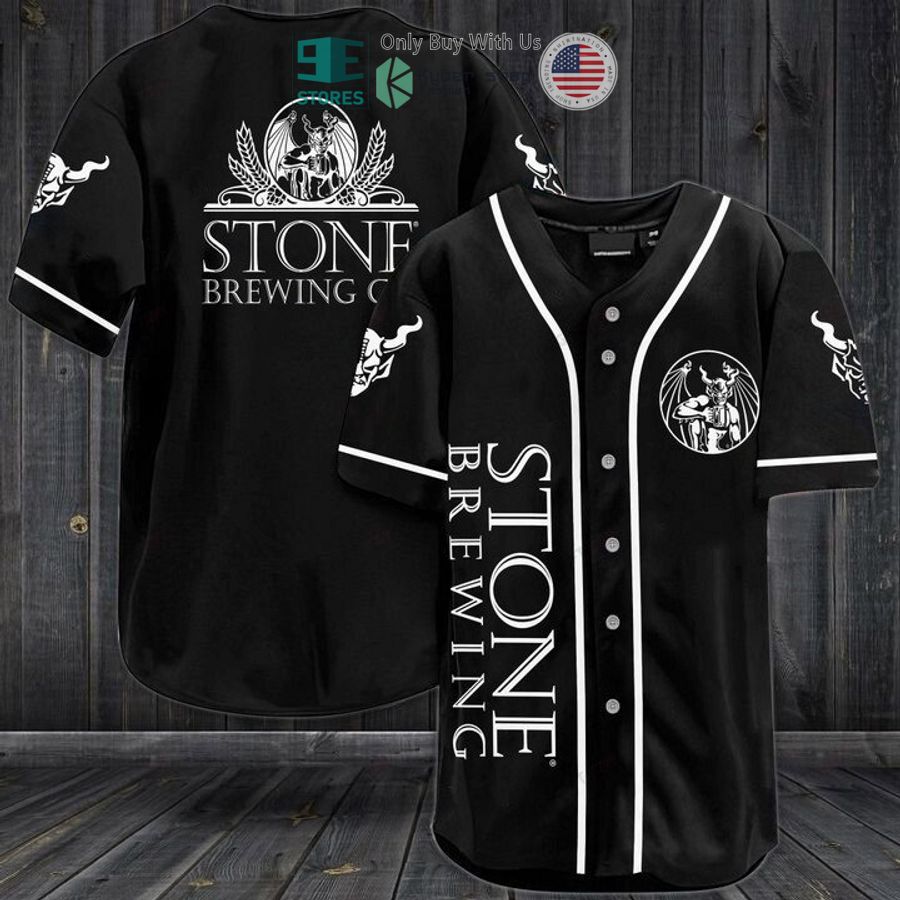 BEST Stone Brewing logo black Baseball Jersey