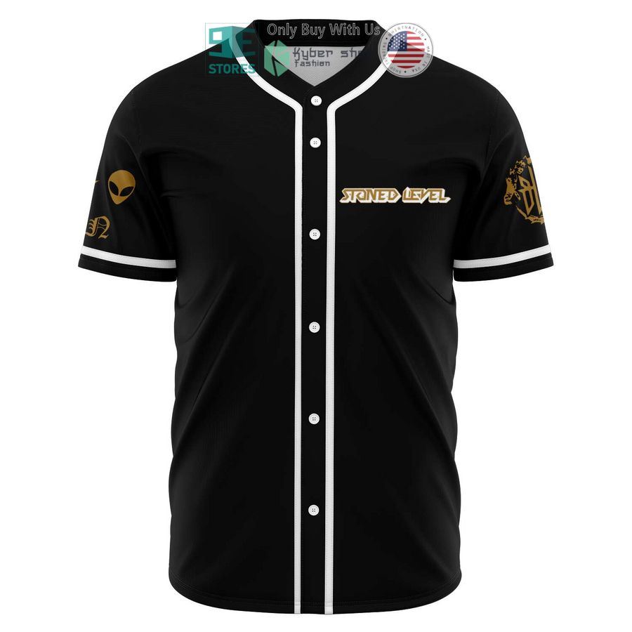 BEST Stoned Level black Baseball Jersey
