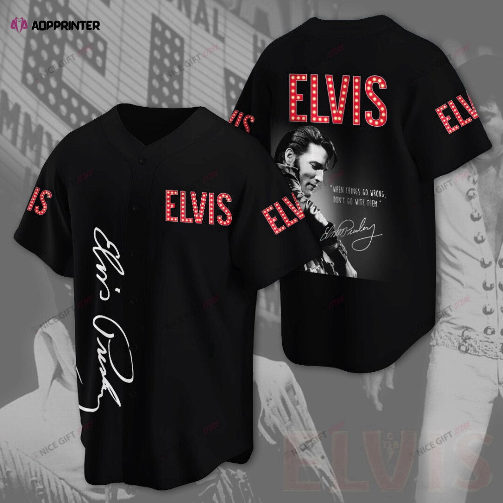 Stylish Elvis Presley Baseball Jersey 3D Printed Design