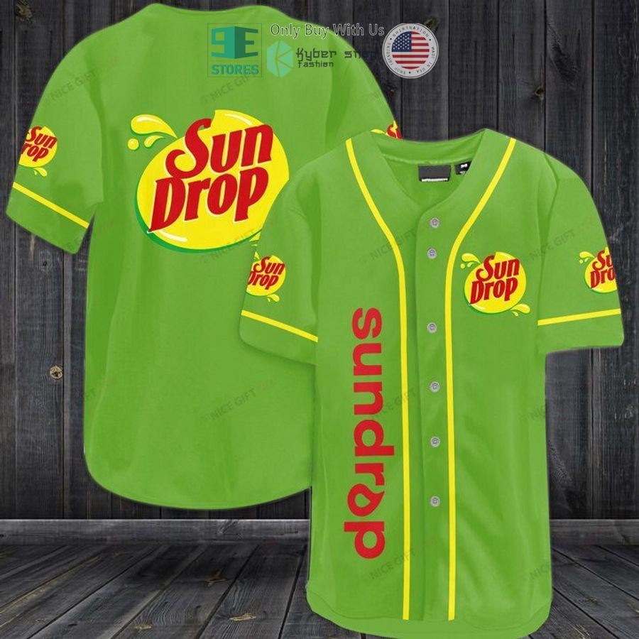 BEST Sun Drop logo green Baseball Jersey