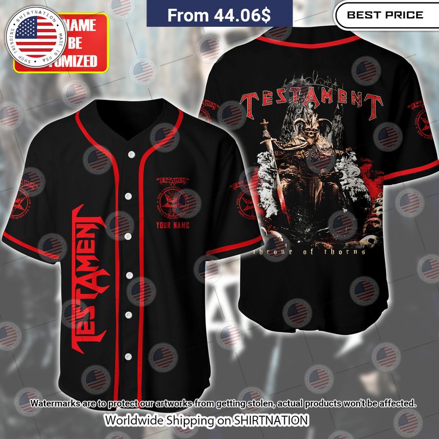 Testament Throne of Thorns Baseball Jersey