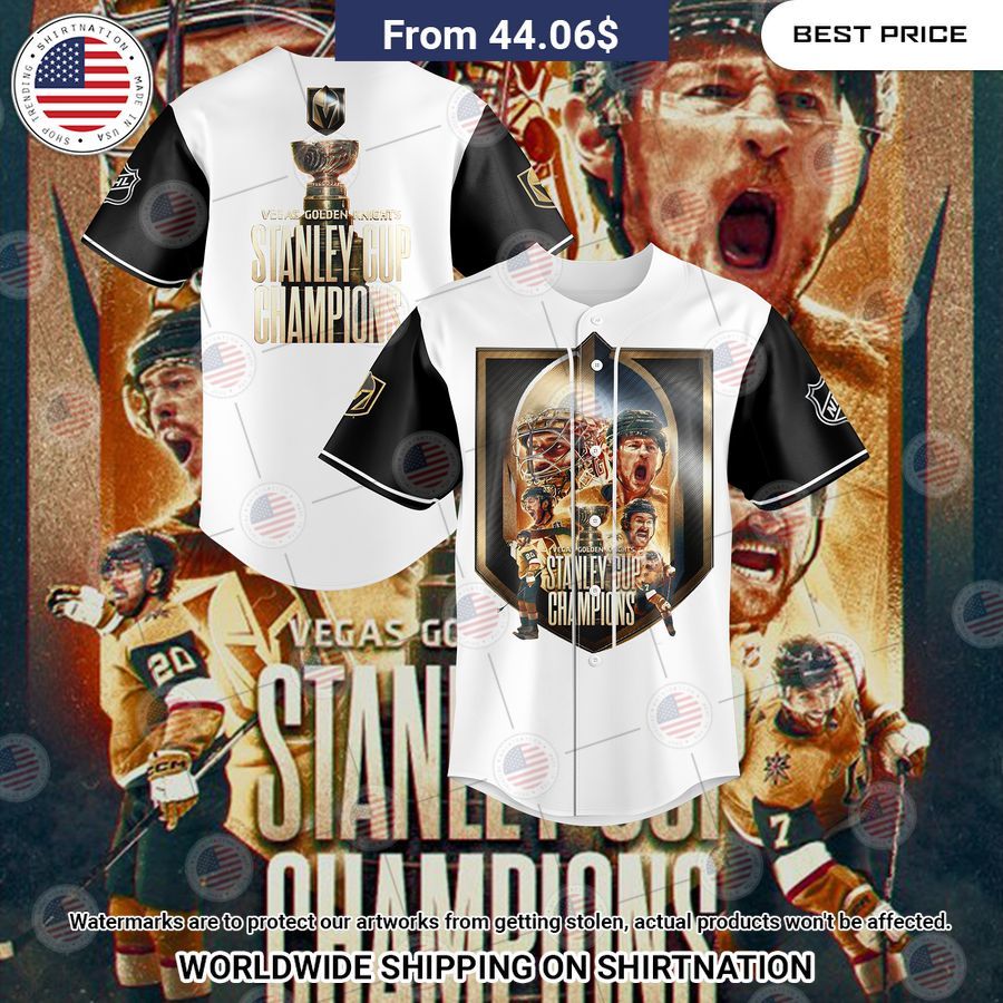Vegas Golden Knights Stanley Cup Champions Baseball Jersey