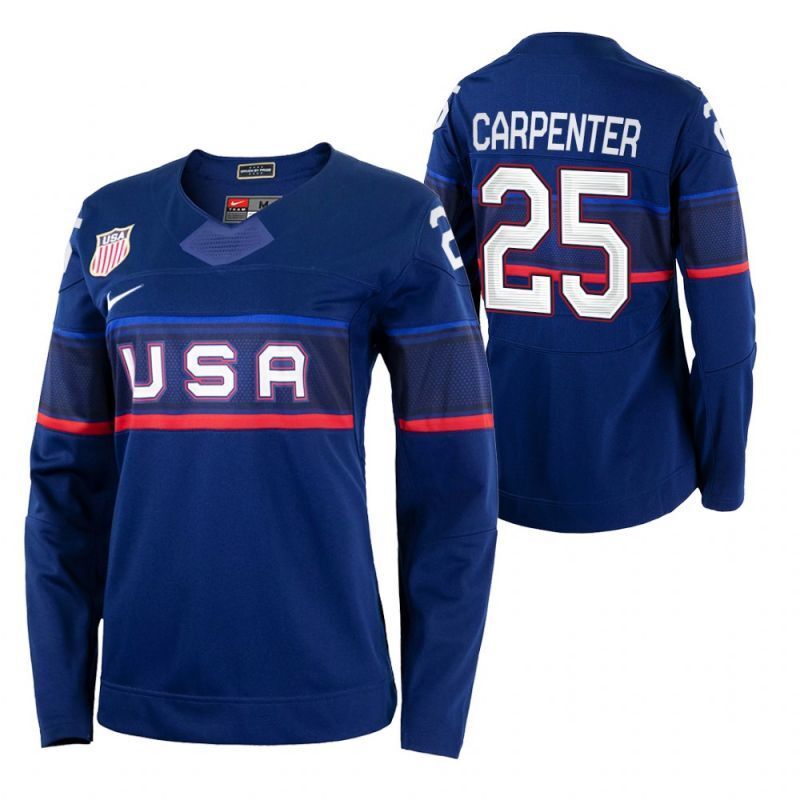 women 2022 beijing winter olympic #25 alex-carpenter-usa navy-away-jersey