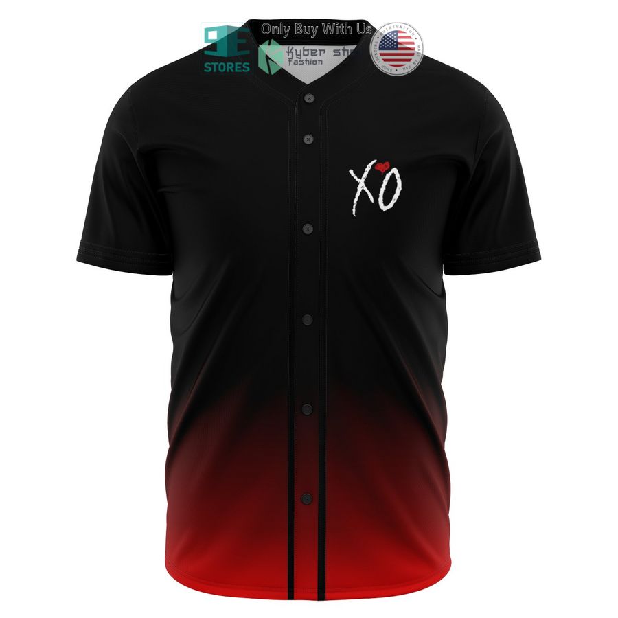 BEST Xo logo black red Baseball Jersey
