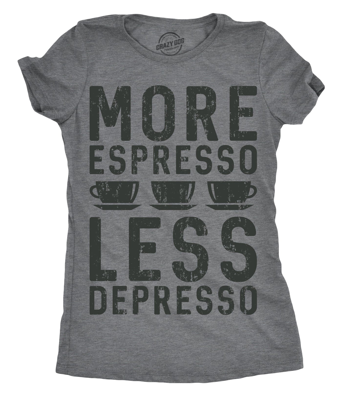 More Espresso Less Depresso Women's T Shirt Hoodie, Sweatshirt | WearSparks.com (Image 1)