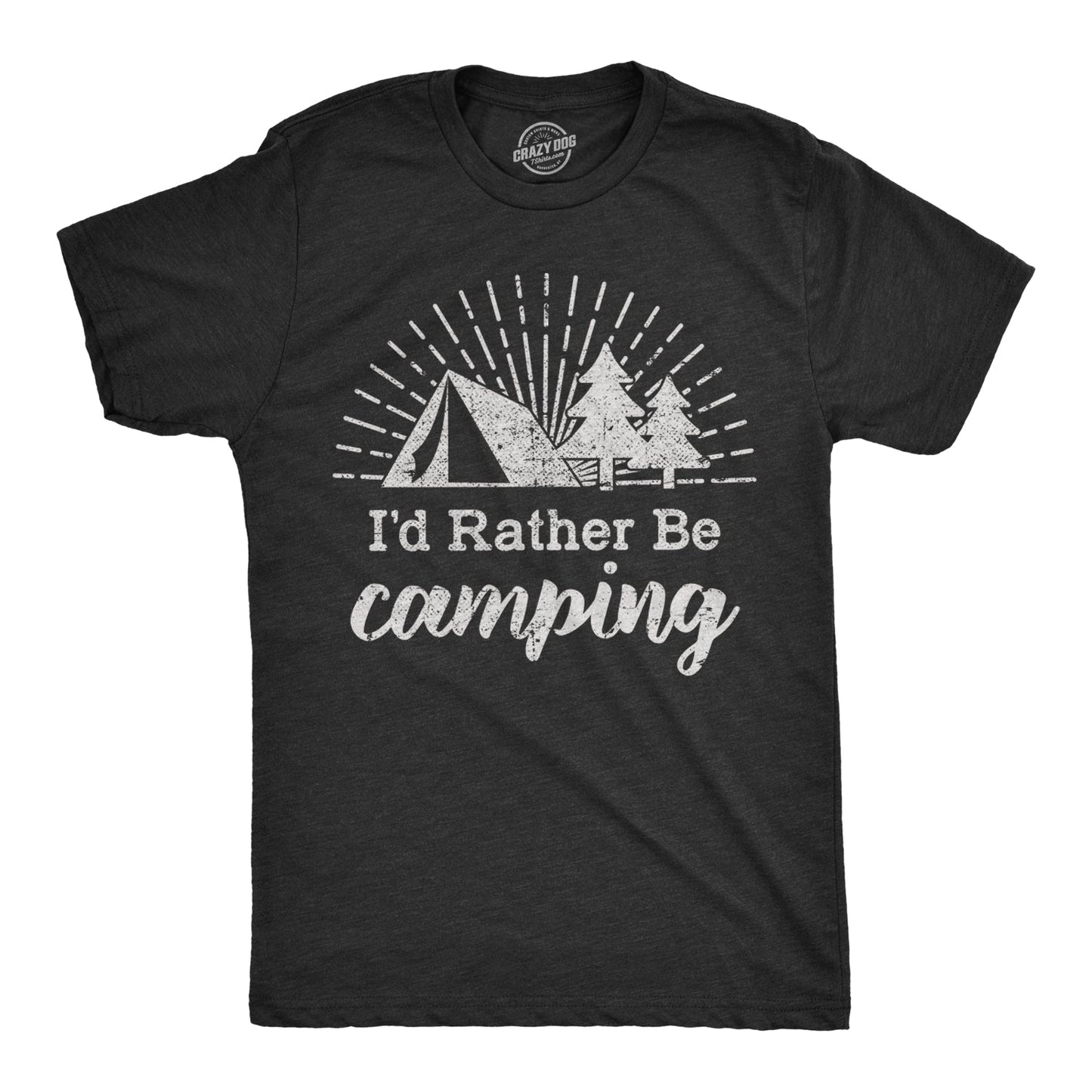 I'd Rather Be Camping Men's T Shirt Hoodie, Sweatshirt | WearSparks.com (Image 1)