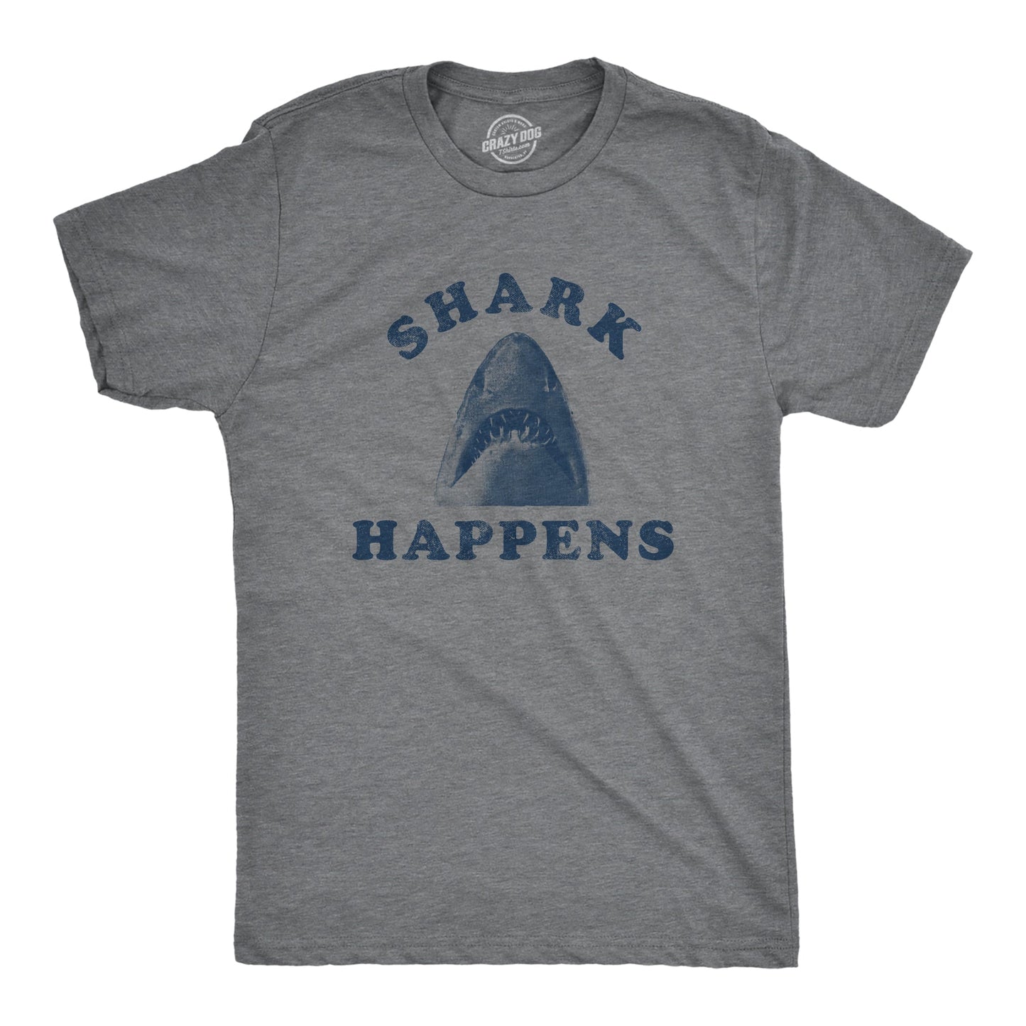 Shark Happens Men's T Shirt Hoodie, Sweatshirt | WearSparks.com (Image 1)
