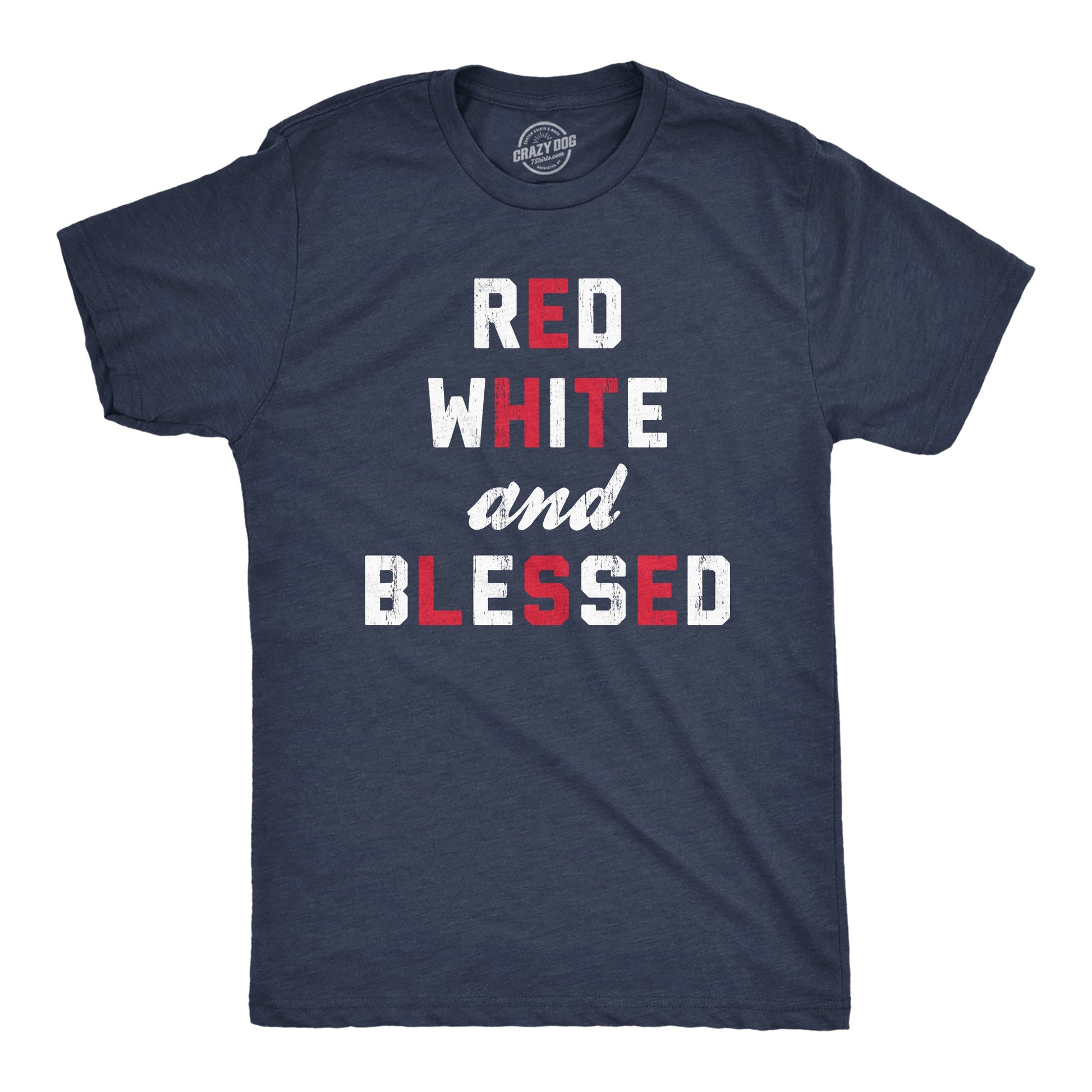 Red White And Blessed Men's T Shirt Hoodie, Sweatshirt | WearSparks.com (Image 1)