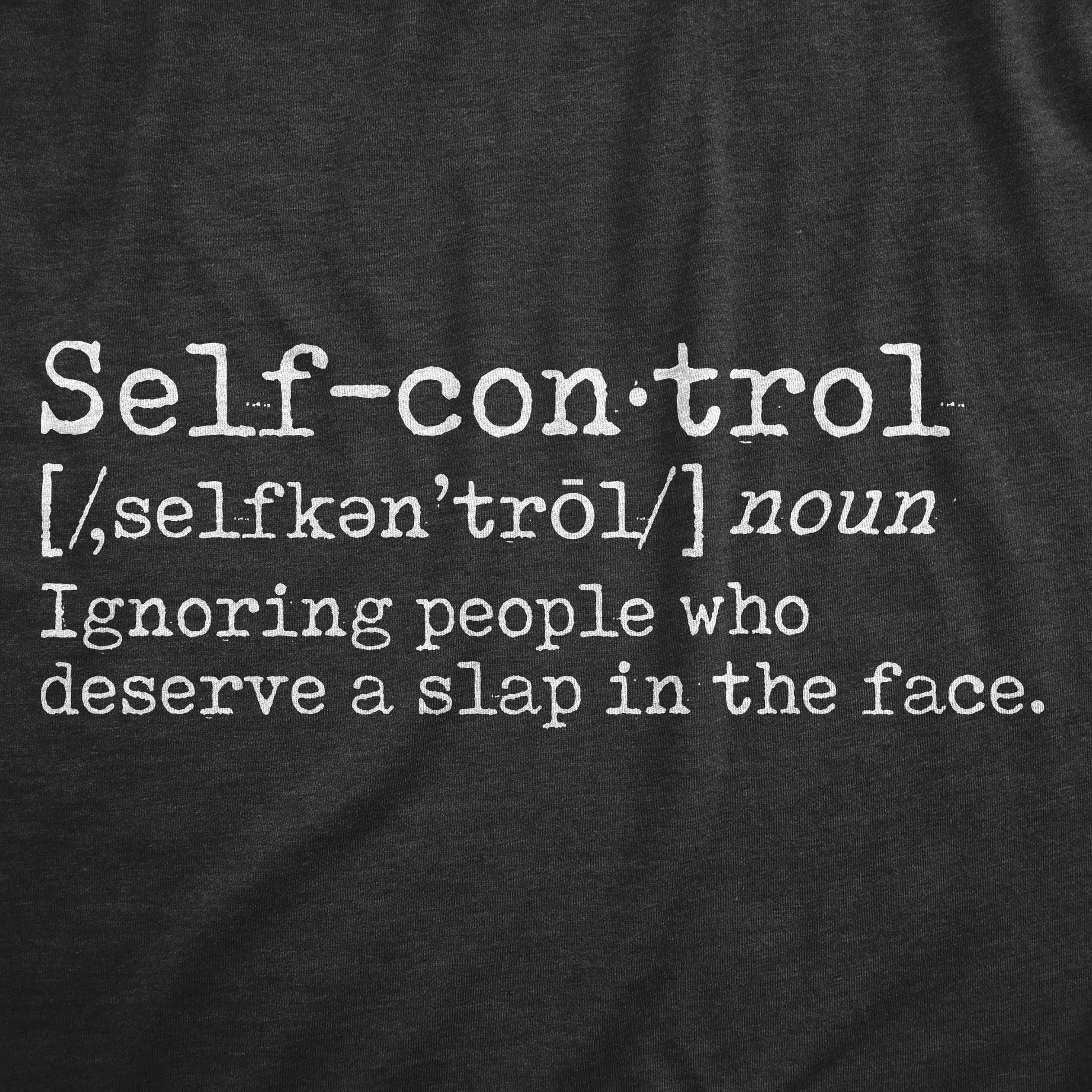 Self Control Definition Men's T Shirt Hoodie, Sweatshirt | WearSparks.com (Image 2)