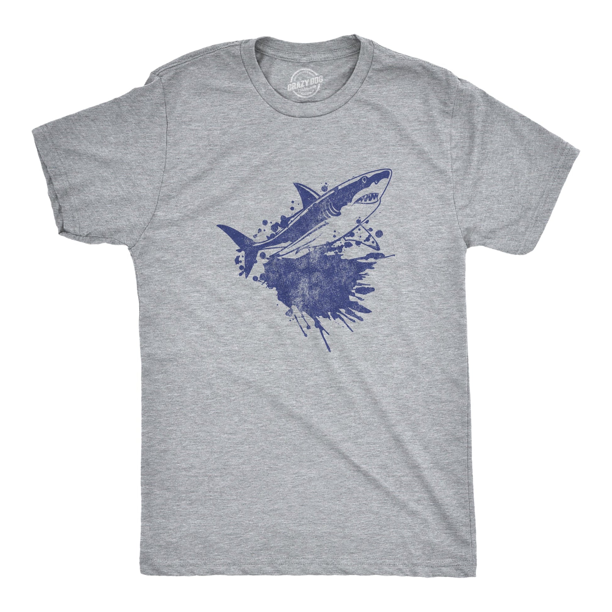 Shark Ink Splatter Men's T Shirt Hoodie, Sweatshirt | WearSparks.com (Image 1)
