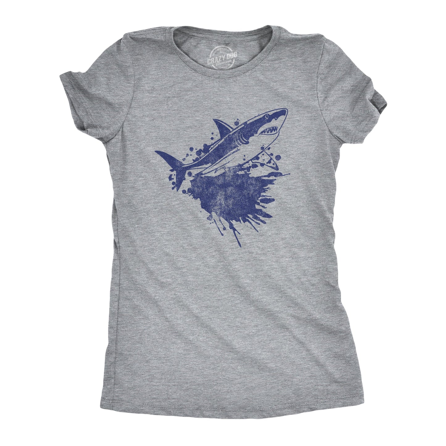 Shark Ink Splatter Women's T Shirt Hoodie, Sweatshirt | WearSparks.com (Image 1)