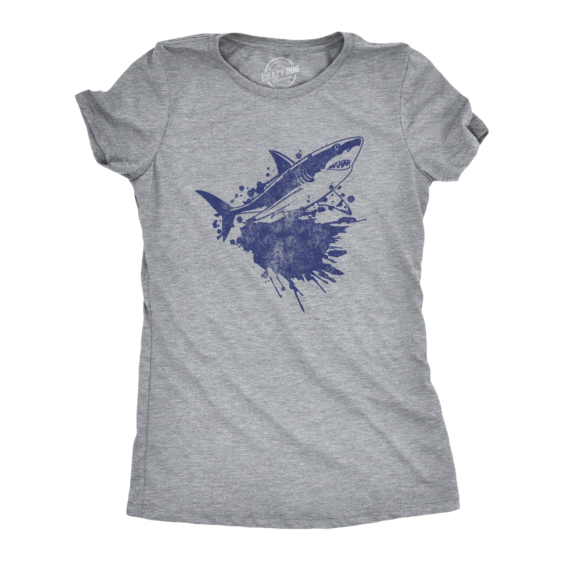 Shark Ink Splatter Women's T Shirt Hoodie, Sweatshirt | WearSparks.com (Image 1)