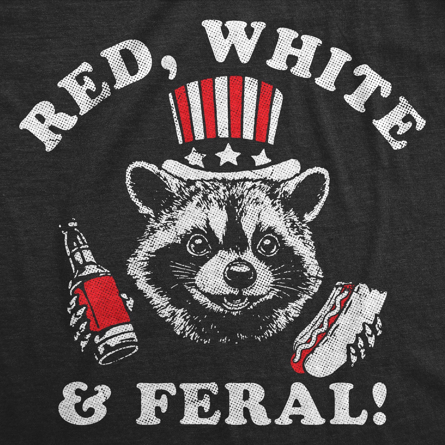 Red White And Feral Men's T Shirt Hoodie, Sweatshirt | WearSparks.com (Image 2)