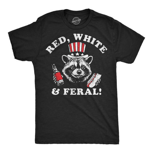 Red White And Feral Men's T Shirt Hoodie, Sweatshirt | WearSparks.com (Image 1)