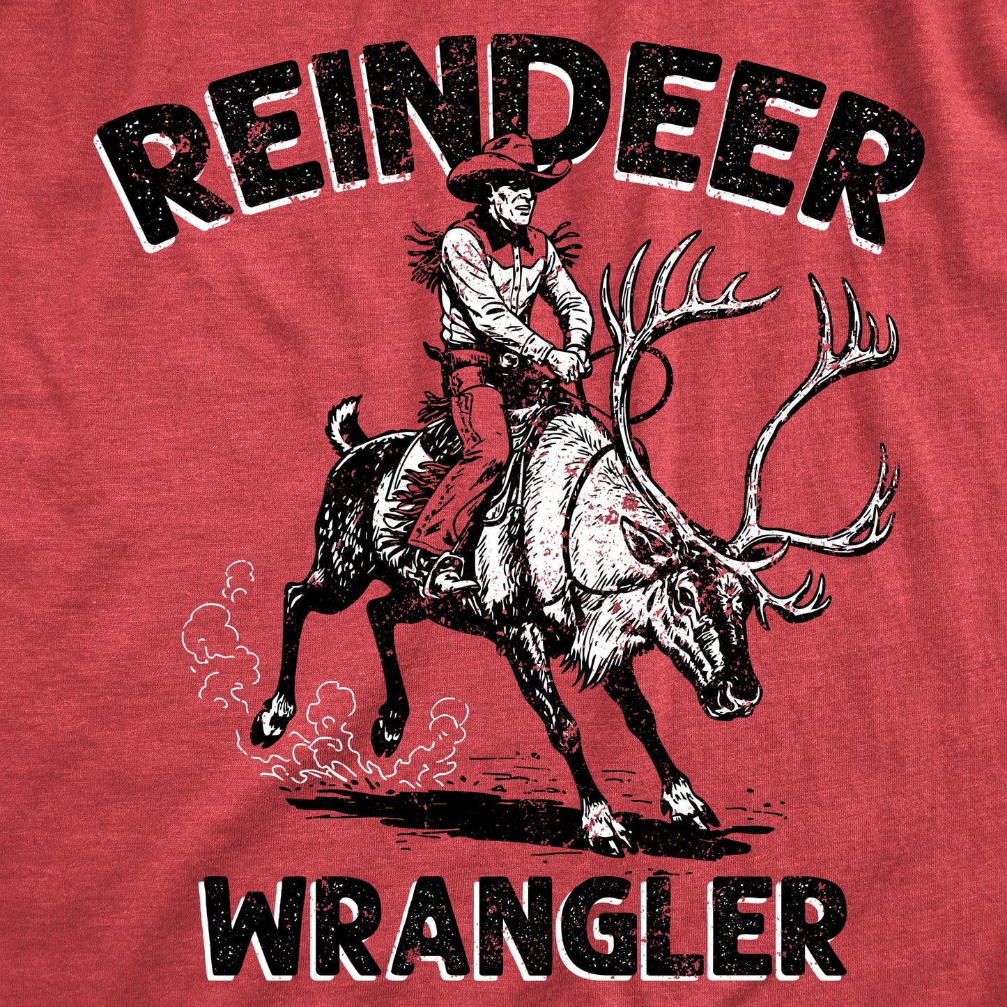 Reindeer Wrangler Men's T Shirt Hoodie, Sweatshirt | WearSparks.com (Image 2)