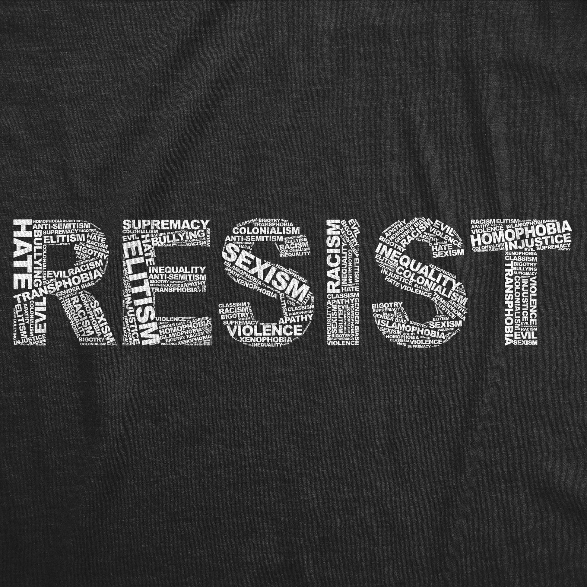Resist Words Women's T Shirt Hoodie, Sweatshirt | WearSparks.com (Image 2)
