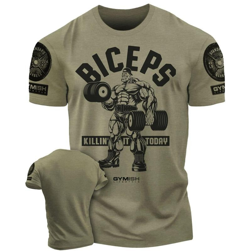 032. BICEPS Killin' It Funny Motivational Workout Gym T-Shirt for Men Hoodie, Sweatshirt | WearSparks.com