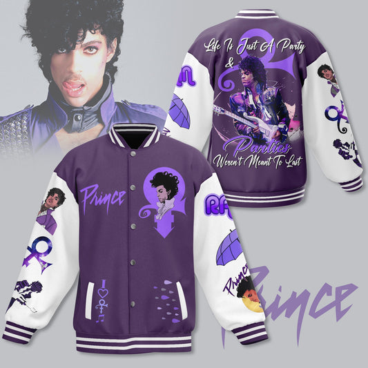 Prince Life was just a party Baseball Jacket