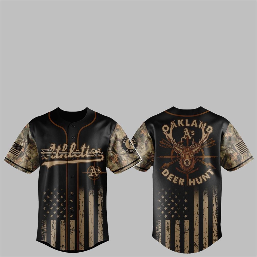 2025 Athletics Deer Hunting Jersey - Grishko.com T-Shirts, Hoodie, Sweatshirt | WearSparks.com (Image 1)