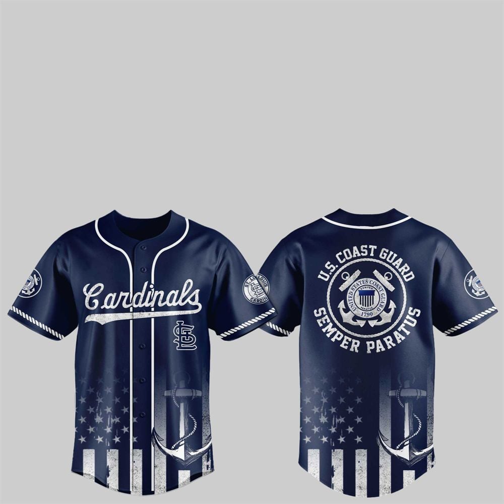 2025 Cardinals US Coast Guard Semper Paratus Jersey - Grishko.com T-Shirts, Hoodie, Sweatshirt | WearSparks.com (Image 1)