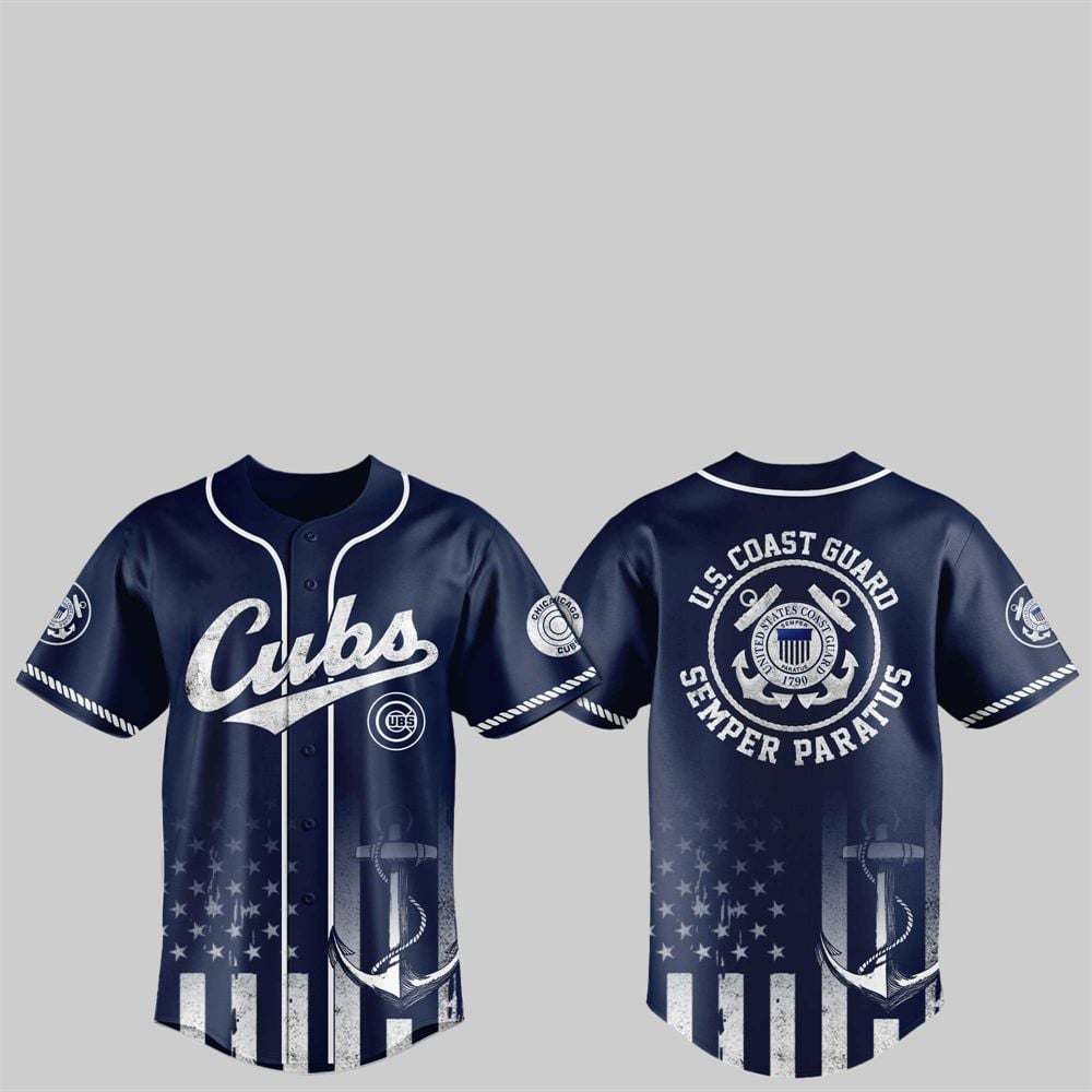 2025 Cubs US Coast Guard Semper Paratus Jersey - Grishko.com T-Shirts, Hoodie, Sweatshirt | WearSparks.com (Image 1)