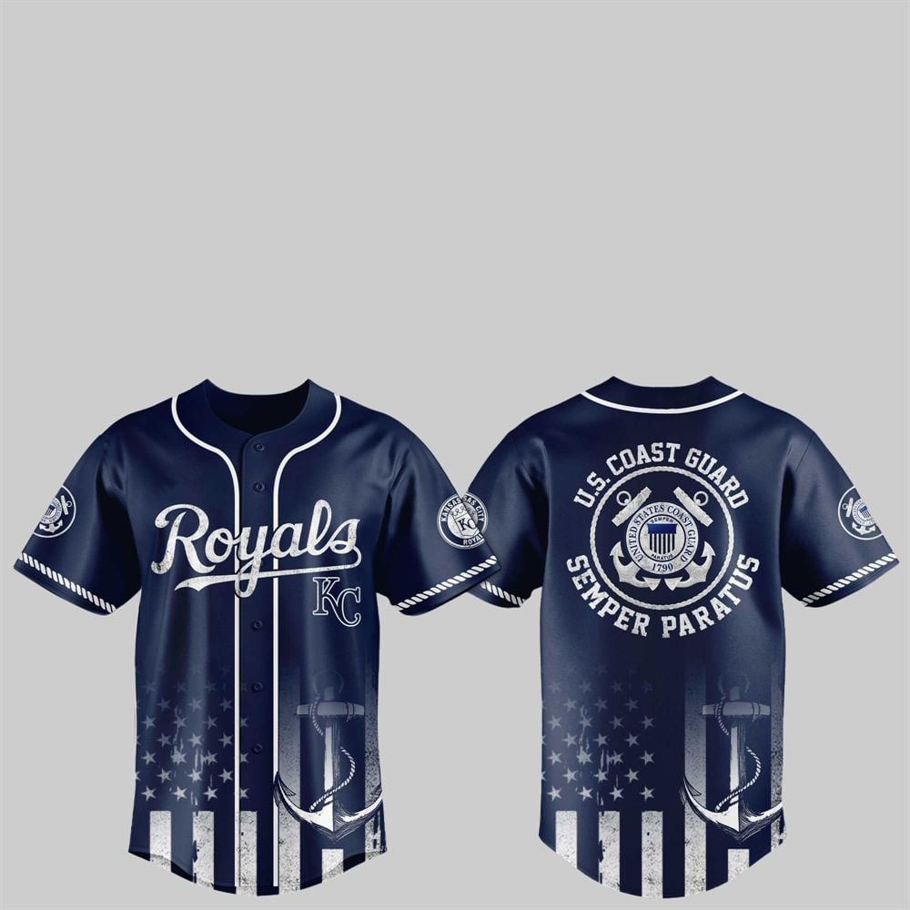 2025 KC Royals US Coast Guard Semper Paratus Jersey - Grishko.com T-Shirts, Hoodie, Sweatshirt | WearSparks.com (Image 1)