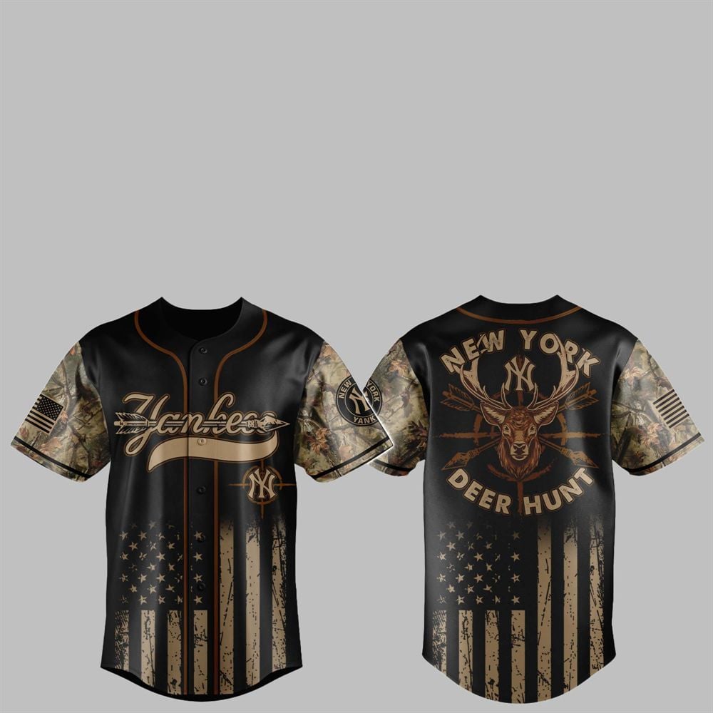 2025 NY Yankees Deer Hunting Jersey - Grishko.com T-Shirts, Hoodie, Sweatshirt | WearSparks.com (Image 1)