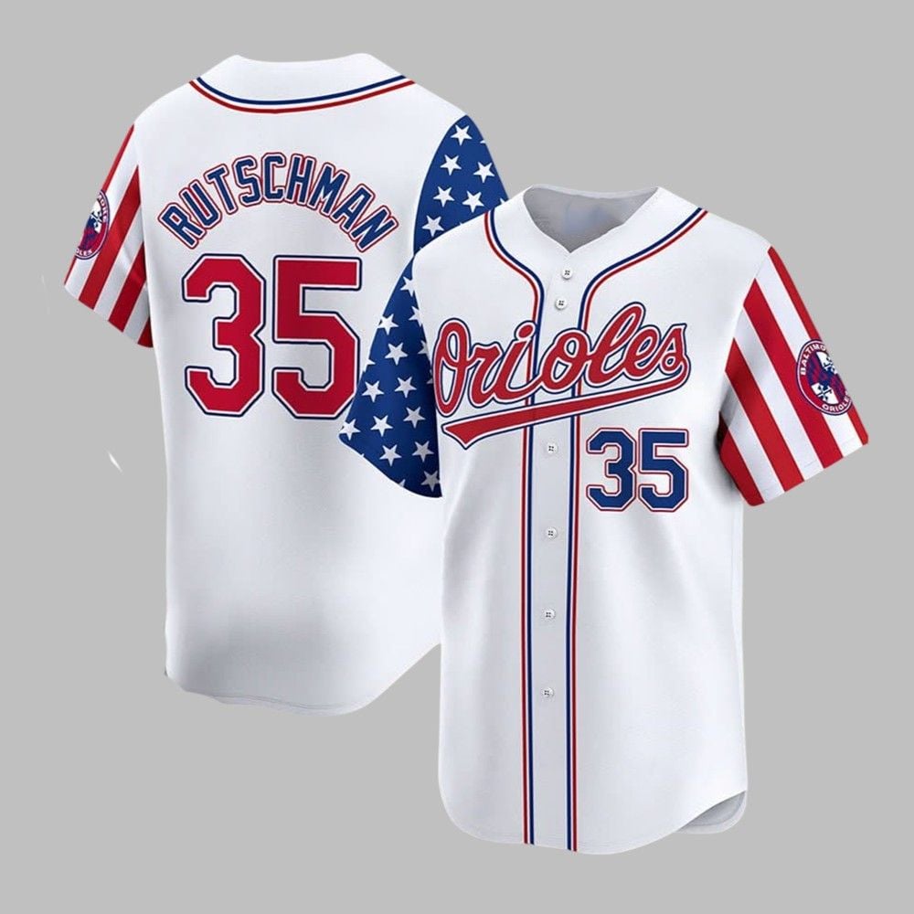 2025 Orioles Rutschman Fouth Of July Jersey - Grishko.com T-Shirts, Hoodie, Sweatshirt | WearSparks.com (Image 1)
