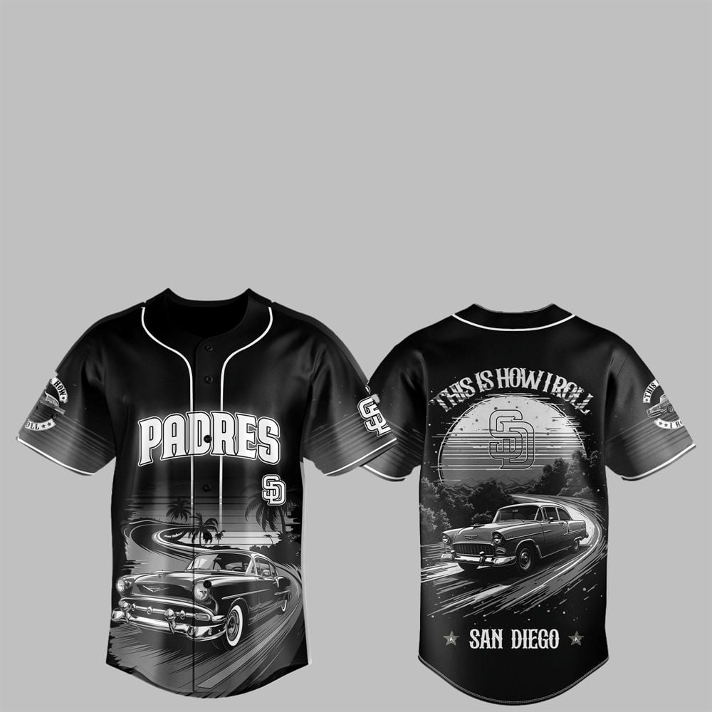 2025 SD Padres Classic Car Pride Jersey - Grishko.com T-Shirts, Hoodie, Sweatshirt | WearSparks.com (Image 1)
