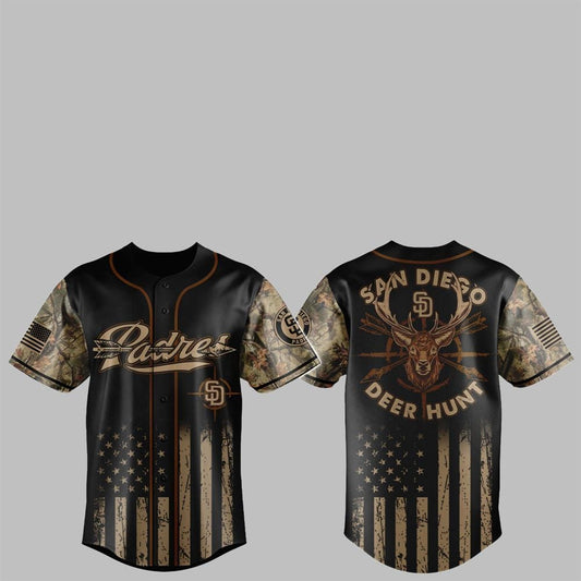 2025 SD Padres Deer Hunting Jersey - Grishko.com T-Shirts, Hoodie, Sweatshirt | WearSparks.com (Image 1)