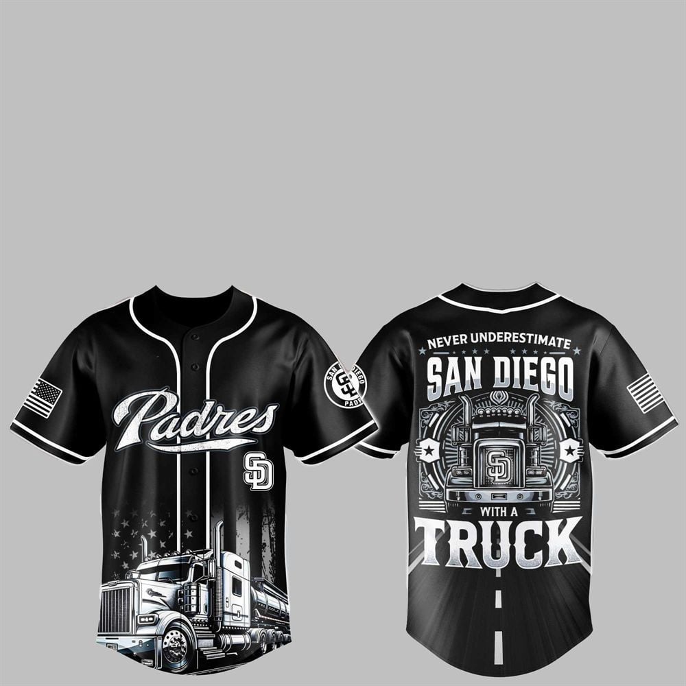 2025 SD Padres Nation Truck Driver Appreciation Week Jersey - Grishko.com T-Shirts, Hoodie, Sweatshirt (Image 1)