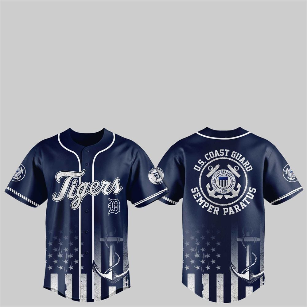 2025 Tigers US Coast Guard Semper Paratus Jersey - Grishko.com T-Shirts, Hoodie, Sweatshirt | WearSparks.com (Image 1)
