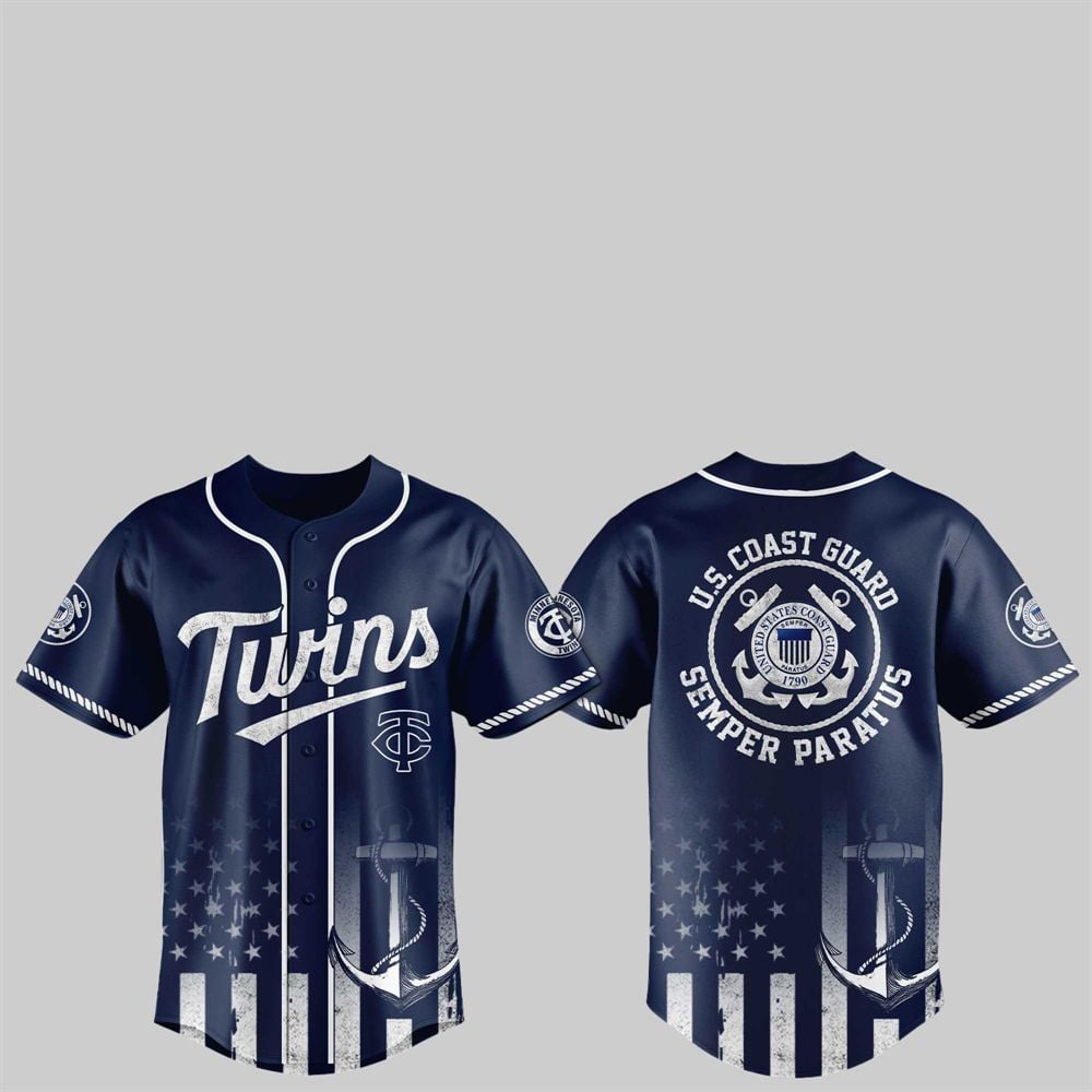 2025 Twins US Coast Guard Semper Paratus Jersey - Grishko.com T-Shirts, Hoodie, Sweatshirt | WearSparks.com (Image 1)
