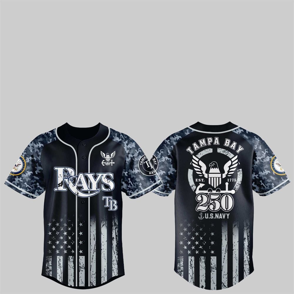 Bay Rays 250th US NAVY Jersey 2025 - Grishko.com T-Shirts, Hoodie, Sweatshirt | WearSparks.com (Image 1)
